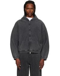 Alexander Wang - Crystal Hotfix Oversized Zip Up Hoodie - Lyst