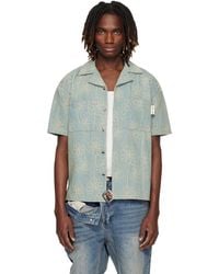 ANDERSSON BELL - Flower Embroidery Open Collar Denim Shirt - Lyst
