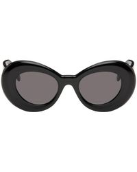 Loewe - Black Curvy Sunglasses - Lyst
