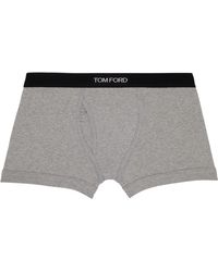 Tom Ford - Boxer Gris En Coton - Lyst