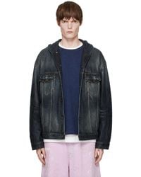 Acne Studios - Hooded Denim Jacket - Lyst