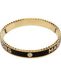 Marc Jacobs - Gold & Black 'the Medallion' Cuff Bracelet - Lyst