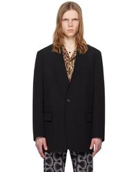 【Dries Van Noten】 テクスチャードブレザー ブラック DRIES VAN NOTEN - DRIES VAN NOTEN 25ss Embellished Blazerの