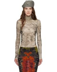 Jean Paul Gaultier - ベージュ 'The Médaillon' オープンバック ボディスーツ - Lyst