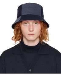Thom Browne - Navy Logo Patch Bucket Hat - Lyst
