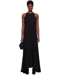 Jil Sander - Black Flared Maxi Dress - Lyst