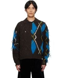 ANDERSSON BELL - Argyle Fisherman Polo Sweater - Lyst