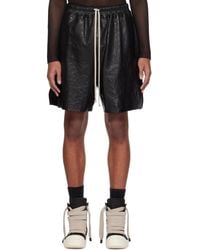 Rick Owens - Temple Boxer Leather Shorts - Lyst