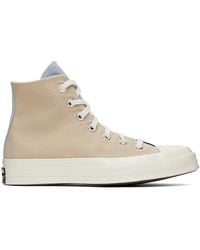 Converse - Beige & Navy Chuck 70 Tri-panel Sneakers - Lyst