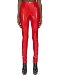 adidas Pantalon en latex synthétique - Rouge