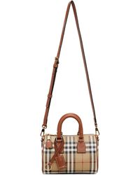 Burberry - Mini Check Bowling Bag - Lyst