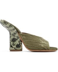 Dries Van Noten - Velvet Heeled Sandals - Lyst