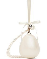 Simone Rocha - Micro sac sculptural blanc cassé à clochette et à perles - Lyst