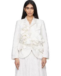 Comme des Garçons - Gros Grain Lace Pattern Garment Treated Blazer - Lyst