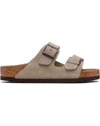 Birkenstock - Regular Arizona Soft Footbed Suede Leather Sandals - Lyst