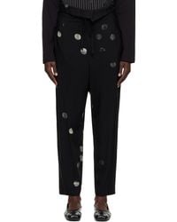 Y's Yohji Yamamoto - Pantalon Noir À Taille Haute - Lyst