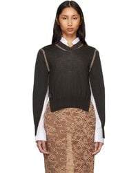 Acne Studios - Wrinkled V-Neck Sweater - Lyst