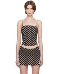 MISBHV - ブラック モノグラム スパゲッティ トップス - Lyst
