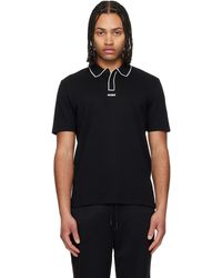 HUGO - Cotton-Jersey Contrast Edges Polo - Lyst