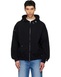 we11done - Rose & Piercing Zip-Up Hoodie - Lyst