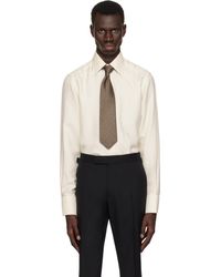 Tom Ford - オフホワイト シルクツイル スリムフィット シャツ - Lyst
