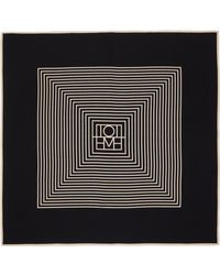 TOTEME - Centered Monogram Silk Scarf - Lyst