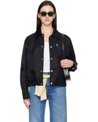 Ami Paris - Nylon 'Ami De Coeur' Stud Buttoned Jacket - Lyst