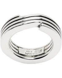 Bottega Veneta - Silver Key Chain Ring - Lyst