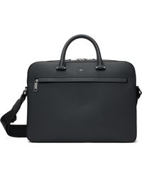 BOSS - Pebble-Grained Faux-Leather Briefcase - Lyst