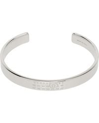 MM6 by Maison Margiela - Numerical Minimal Signature Cuff Bracelet - Lyst