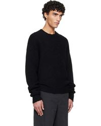 HELIOT EMIL Tied Zip Knit Sweater in Black for Men | Lyst