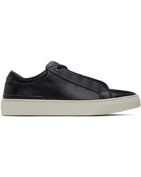 BOSS - Navy Leather Sneakers - Lyst