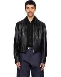 Lemaire - Leather Biker Jacket - Lyst