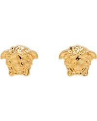 Versace - ゴールド メドゥーサ スタッドピアス - Lyst