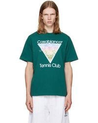 CASABLANCA - Tennis Club Icon Short Sleeve T‑Shirt - Lyst