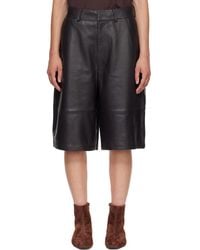 Frankie Shop - Olivia Leather Bermuda Shorts - Lyst
