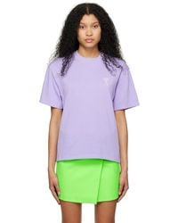 Ami Paris - Ssense Exclusive Purple Ami De Cœur T-shirt - Lyst