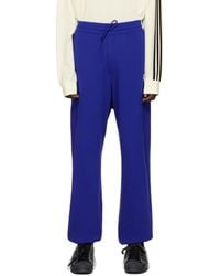 Y-3 - Blue Straight Trousers - Lyst