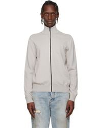 BOSS - Cotton Cashmere Knitted Logo Patch Sweatshirt - Lyst