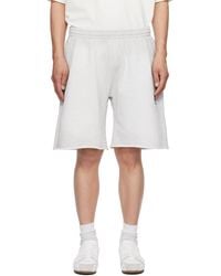 Alexander Wang - Short Surdimensionné Gris En Jersey Bouclette À Logo - Lyst