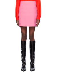 Jil Sander - Mini-jupe ajustée rose - Lyst