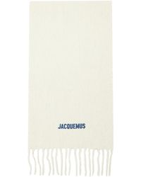 Jacquemus - Écharpe 'l'écharpe moisson' blanc cassé et bleu marine - le chouchou - Lyst