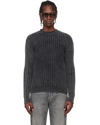 Off-White c/o Virgil Abloh - Ink Arrow Rib Knit Crewneck Sweater - Lyst