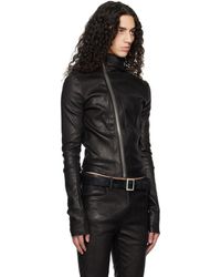 メンズ Rick Owens Alice Strobe レザージャケット ブラック | Lyst