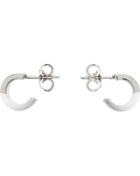 MM6 by Maison Martin Margiela - シルバー Minimal Logo ピアス - Lyst
