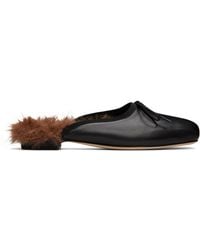 Simone Rocha - Faux-Fur Lined Mule Loafers - Lyst