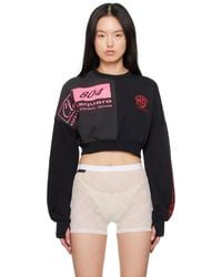 Marine Serre - Regenerated Graphic Sweatshirts Cropped Sweatshirt - Lyst