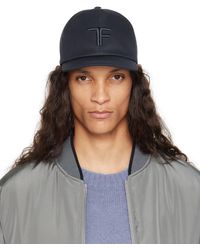 Tom Ford - Canvas & Smooth Leather Cap - Lyst