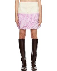 Kiko Kostadinov - Off-white & Pink Twisted Hybrid Miniskirt - Lyst