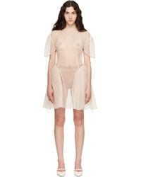 Simone Rocha - Puff Sleeve Cord Hip Minidress - Lyst